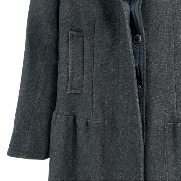 [sold] Dries Van Noten Charcoal Dark Gray Single Breasted Wool Blend Car Coat - Picture 5 of 7